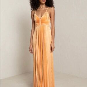 ALC aries satin pleated dress
